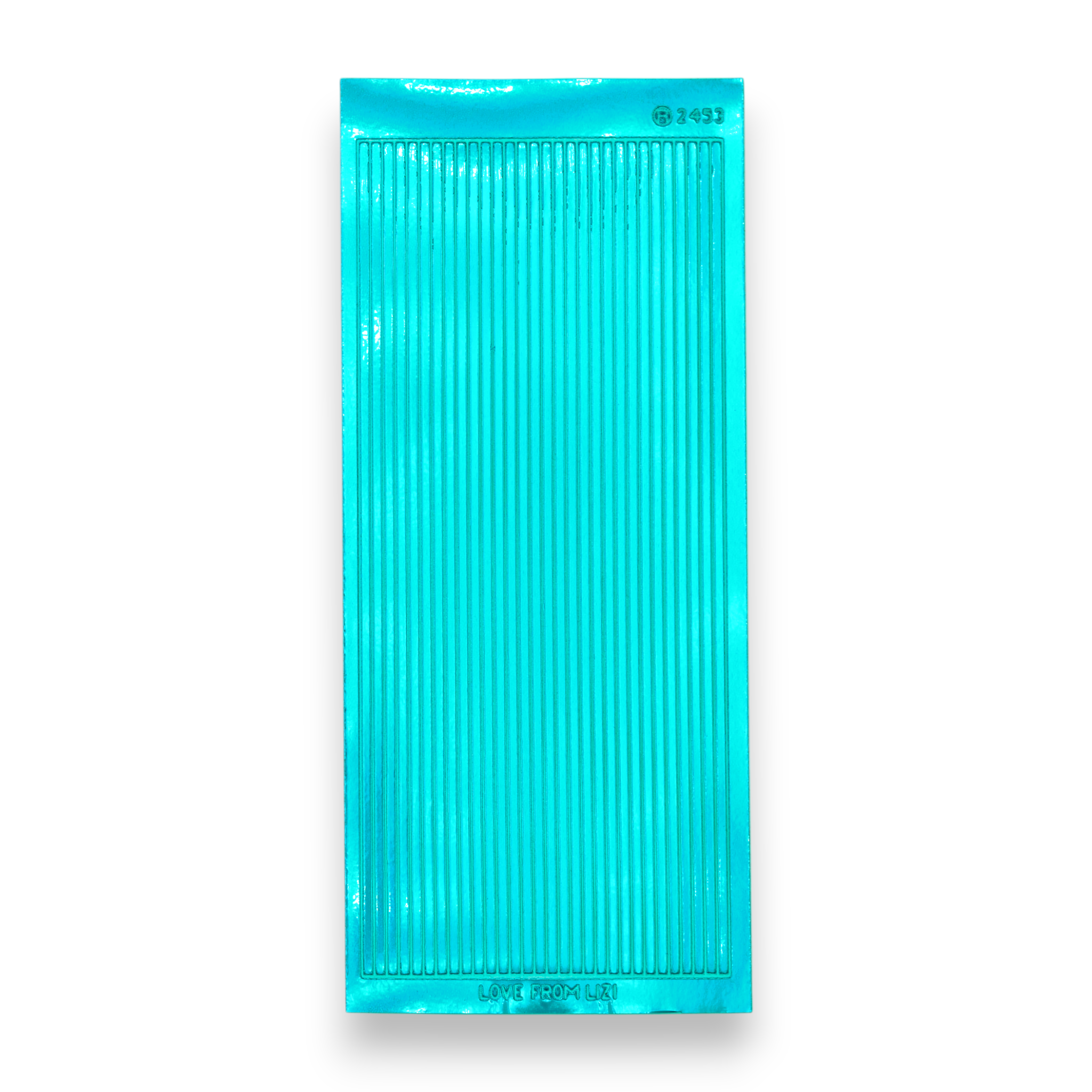 Straight Denim Blue Mirror Peel-Off Stickers